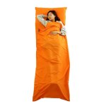 Sac de couchage portable lger, pliable, pour l'extrieur, camping, randonne, voyage, doublure, 75x210cm ...