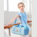 Sac de danse classique fille pailleté sac de sport enfant duffle bag pour enfants arc en ciel bleu Sac de danse classique fille pailleté sac de sport enfant duffle bag pour enfants arc en ciel bleu