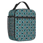 Sac a d�jeuner isotherme a motif ecossais noir pour l'�cole et le bureau, id�al pour les amoureux des ...