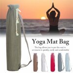 Sac a dos portable en coton pour tapis de yoga, 1 pi�ce, sac de transport de pilates, sac de rangement ...