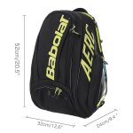 Sac a dos de tennis babolat professionnel pour femme et homme, peut contenir jusqu' 1 - 3 raquettes ...