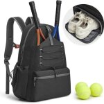 Sac a dos de tennis portable avec compartiment a chaussures, sac de rangement pour raquette, sac a dos ...