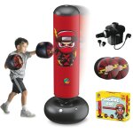 Sac de frappe enfant 160cm - punching ball enfants + pompe electrique + gants de boxe gonflables - 3 ...