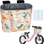 Sac de guidon pour enfants avec fixation stable, panier de vlo avant avec bandes rflchissantes pour ...