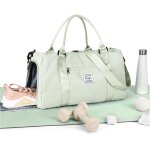 Sac de gym femmes homme avec compartiment de chaussures et poche humide, sac weekend sac de sport femme ...