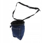 Sac a magnésie d'escalade en jean avec bandouliere Sac a magnésie d'escalade en jean avec bandouliere
