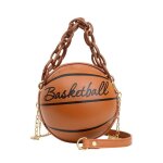 Sac rond tendance pour femmes, petit bagage a main cratif de style basket - ball, a une epaule avec ...