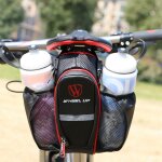 Sac de selle de vlo a double poche, poche pour bouteille d'eau, etanche, rflchissant, pour vtt, sacoche ...