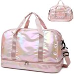 Sac de sport 40l avec compartiment a chaussures, sac de voyage lger pour femme homme, sac de sport impermabl ...