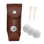 Sac de taille en faux cuir pour balle de golf, sac de taille pour golfeur, sac de rangement pour balle ...