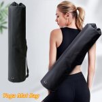Sac de transport noir portable pour tapis de yoga, gymnastique en plein air, fitness, danse, pilates Sac de transport noir portable pour tapis de yoga, gymnastique en plein air, fitness, danse, pilates
