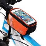 Sac de v�lo etanche pour tube sup�rieur de v�lo, etui de t�l�phone etanche pour ecran tactile de 6, 6 ...