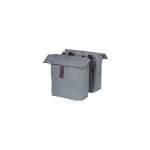 Sacoche arri�re v�lo double basil city gris clair 28 / 32l fixation v�lcros sur porte bagage
