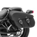 Sacoches cavali�res laterales pour moto custom et retro craftride vh5 noir