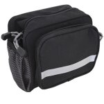 Sacoche de cintre - guidon velo newton n1 noir fixation clip 25. 8 - 31. 8 (lg16xl10xh13)