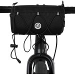 Sacoches de guidon v�lo portables imperm�ables sacoche de v�lo avant accessoires de cyclisme noir
