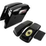 Sacoches rigides compatible avec harley davidson touring 94 - 13 prolong�s 35ltr en noir + couvercle ...