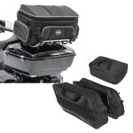 Sacoche de selle compatible avec moto custom craftride tt1 + set de sacs d'interieurs topcase / sacoches ...