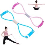 Saludea bande de résistance avec poignées, corde de tension elastique en forme de 8, extenseur de poitrine, ... Saludea bande de résistance avec poignées, corde de tension elastique en forme de 8, extenseur de poitrine, ...