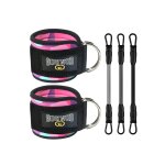 Sangle de cheville de fitness, 2 pièces / 3 pièces, anneau en d réglable, manchettes de soutien, poulie ... Sangle de cheville de fitness, 2 pièces / 3 pièces, anneau en d réglable, manchettes de soutien, poulie ...