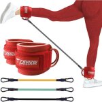 Sangles de cheville avec poignets en néoprène pour entraînement des jambes et fessiers, bandes de résistance ... Sangles de cheville avec poignets en néoprène pour entraînement des jambes et fessiers, bandes de résistance ...