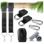 Sangle hamac, fixation hamac charge max 400kg avec sac de rangement, 2 mousquetons et rembourrage de ...