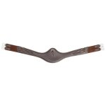 Sangle longue en cuir pour cheval avec elastique kavalkade casper 125 cm mixte marron