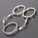 Scie a chane manuelle en corde d'acier, outil de voyage, portable, pratique, equipement de survie d'urgence, ...