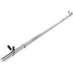 Scsports barre d'haltres standard - 120cm, acier, chrom, colliers a ressort - barre d'haltre long ...