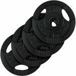 Scsports disques de poids - 4x1, 25 kg, 30 / 31 mm, fonte, noir - plaques d'haltres olympiques tri ...