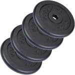 Scsports jeu de disques d'entranement ? 30 kg, plaques 4 x 7, 5 kg, 30 / 31 mm, en fonte, noir ? set ...