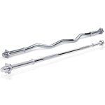 Scsports jeu d'haltres - barre standard 160 cm, barre ez curl 120 cm, Ø 30 mm, en acier chrom, fermeture ...