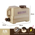 Seau a eau d'ext�rieur de grande capacit� 12l, seau a eau portable pour la conduite, r�servoir avec robinet ...