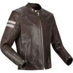 Segura romeo blouson de moto en cuir, blanc - brun, taille m pour hommes