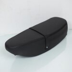 Selle biplace lisse noire avec sangle pour mobylette cyclo cyclomoteur mbk 51