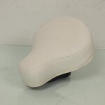 Selle pilote rsm pour mobylette peugeot 50 103 mvl blanche marquage peugeot neuf
