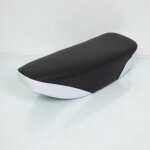 Selle sige biplace noir / blanc pour mobylette cyclomoteur peugeot 103 tube selle Ø25