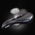 Selle de vlo en cuir pu, sige de vlo confortable, rembourr en mousse, ajour, ventil, pour la montagne, ...