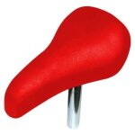 Selle v�lo bmx rouge enfant assise mousse confort avec tige 22mm 140mm universelle femme draisienne