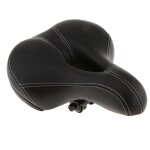 Selle de vlo en cuir avec double suspension a ressort, sige de vlo en mousse rembourre, coussin respirant ...