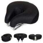 Selle v�lo sans nez - coussin epais doux noir