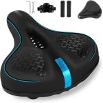Selle de vlo surdimensionne en mousse a mmoire de forme de rebond, confortable, impermable, respirante, ...