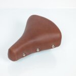 Selle vintage marron avec 2 ressort acier neuve ø22mm pour mobylette motobecane Selle vintage marron avec 2 ressort acier neuve ø22mm pour mobylette motobecane