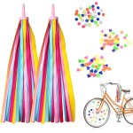 Sept - 110 pièces serpentins de vélo pour enfants, vélo guidon streamers tassel, pompons pour guidon, ... Sept - 110 pièces serpentins de vélo pour enfants, vélo guidon streamers tassel, pompons pour guidon, ...