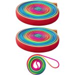 Sept - 2 cordes elastiques en caoutchouc de sport avec 1 corde arc - en - ciel, ruban arc - en - ciel, ... Sept - 2 cordes elastiques en caoutchouc de sport avec 1 corde arc - en - ciel, ruban arc - en - ciel, ...