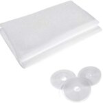 Sept - lot de 2 moustiquaires pour fenêtres avec 3 rouleaux de ruban adhésif - 2 x 1, 5 m - blanc Sept - lot de 2 moustiquaires pour fenêtres avec 3 rouleaux de ruban adhésif - 2 x 1, 5 m - blanc