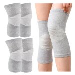 Sept - lot de 4 paires de genouillres en bambou avec compression, genouillres pour hommes et femmes, ...