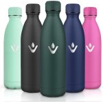 Sept - bouteille isotherme 1l, 24h froid et 12h chaud, gourde isotherme, sans bpa, gourde inox, anti ... Sept - bouteille isotherme 1l, 24h froid et 12h chaud, gourde isotherme, sans bpa, gourde inox, anti ...
