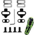 Sept - cales vlo avec plaques antidrapantes, compatibles avec pdales automatiques shimano spd sh51, ...