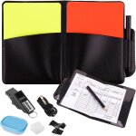 Sept - cartes d'arbitre de football, ensemble de sifflet d'arbitre professionnel avec bote de rangement, ...